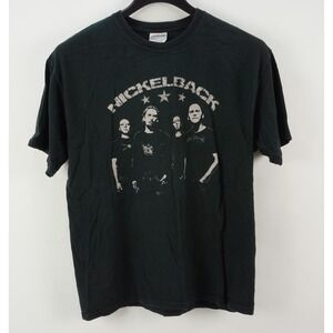 Retro 2007 Nickelback Album Cover Band Tee Men's Large Short Sleeve Black Shirt